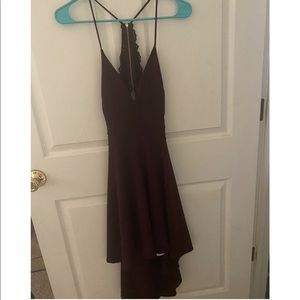 Purple Windsor backless zip up hi-lo size L